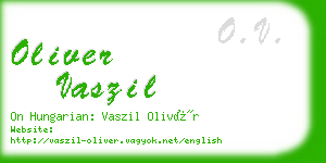 oliver vaszil business card